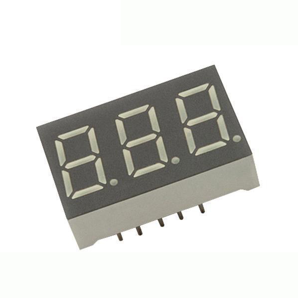 The image shows 0.36 3-digit segment display of China QUEENDOM Company.