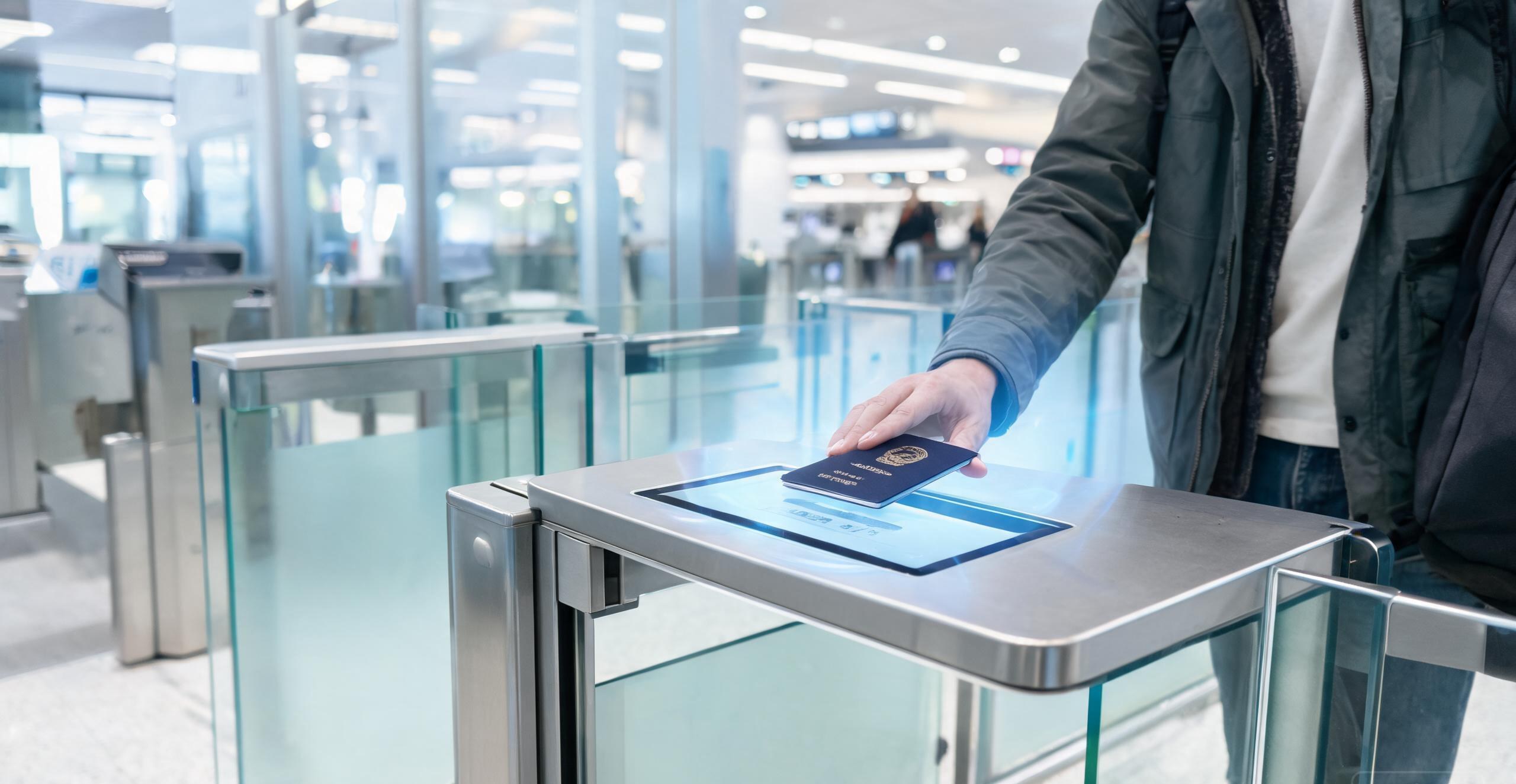 850nm infrared LED illumination for biometric passport MRZ scanning at an airport e-gate