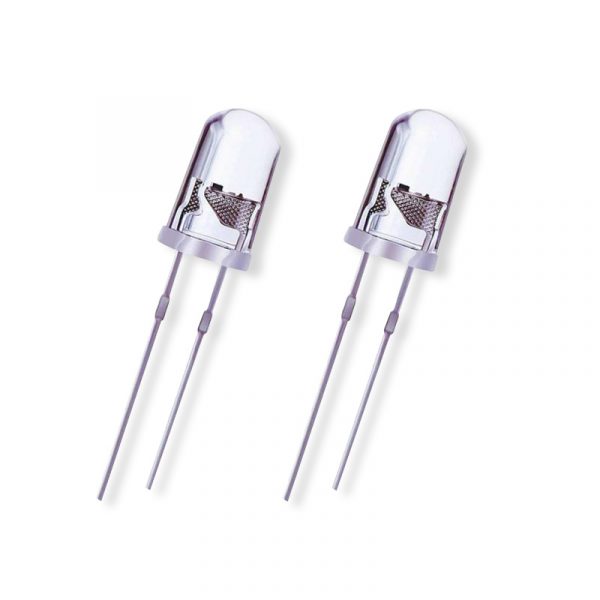 The image shows 5mm LED mid power Diode of China QUEENDOM Company.