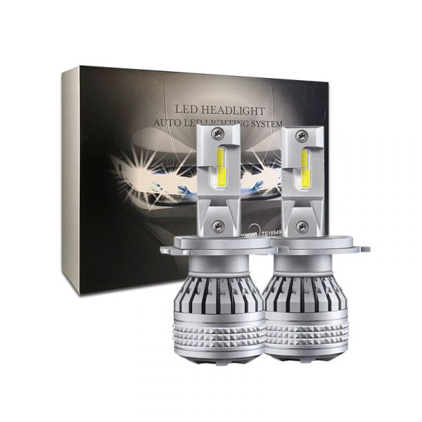 Q7-H4 led headlight The image shows Q7-H4 led headlight of China QUEENDOM Company.