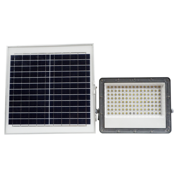 The image shows solar flood light of China QUEENDOM Company.